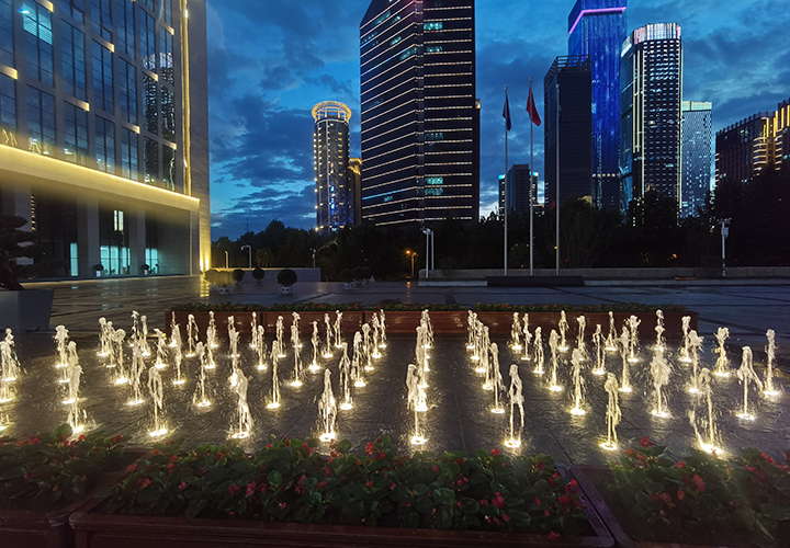 西安高新 广场水景喷泉景观项目